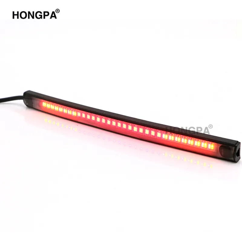 Гибкий 48 LED 2835 3014 smd двойной цвет желтый красный свет полосы для мотоцикла задний указатель поворота Стоп-сигнал тормозной водонепроницаемая лампа
