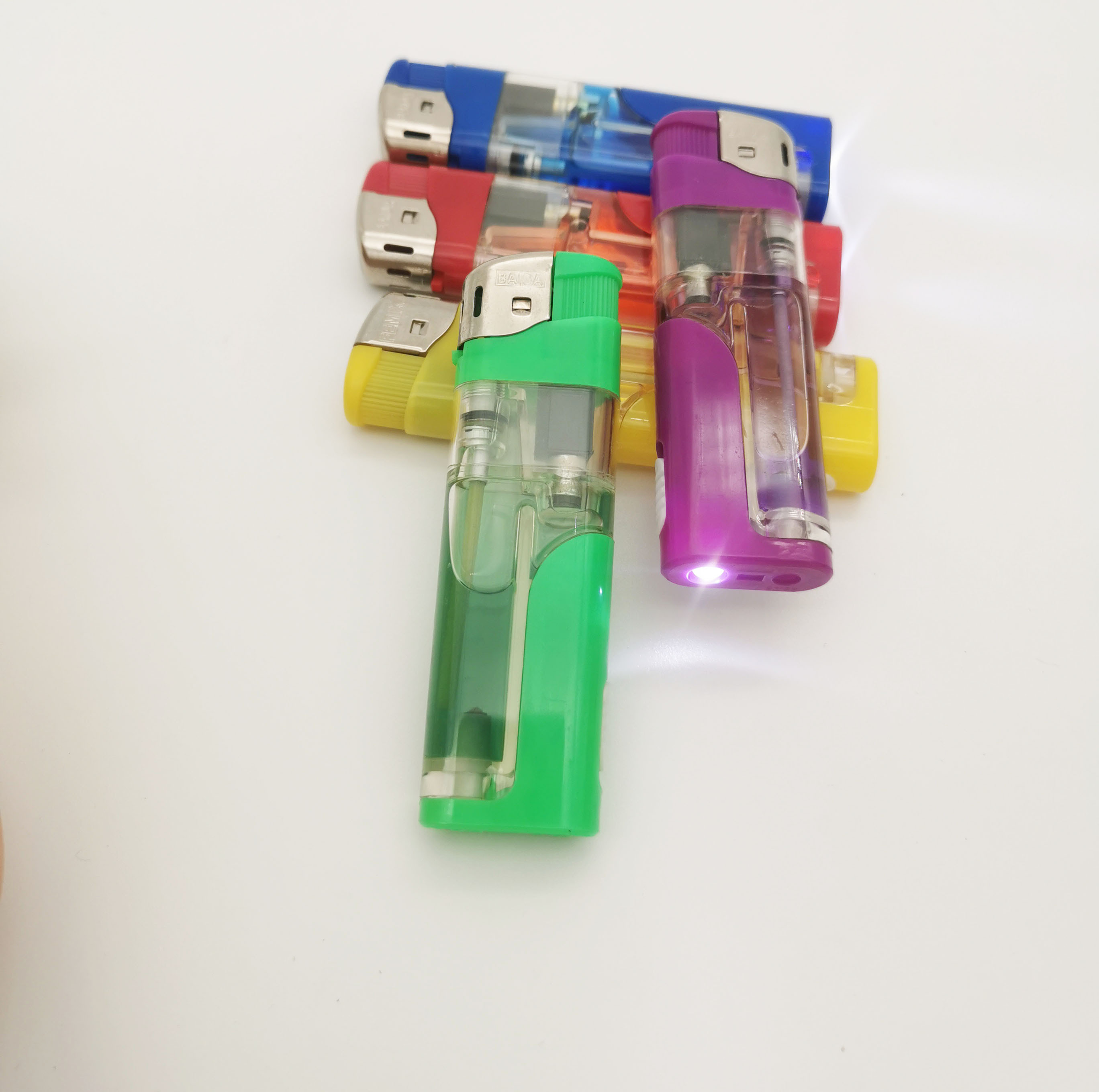 heap kerosene lighter LED light cigarette lighter Refillable gas lighters smoking accessories