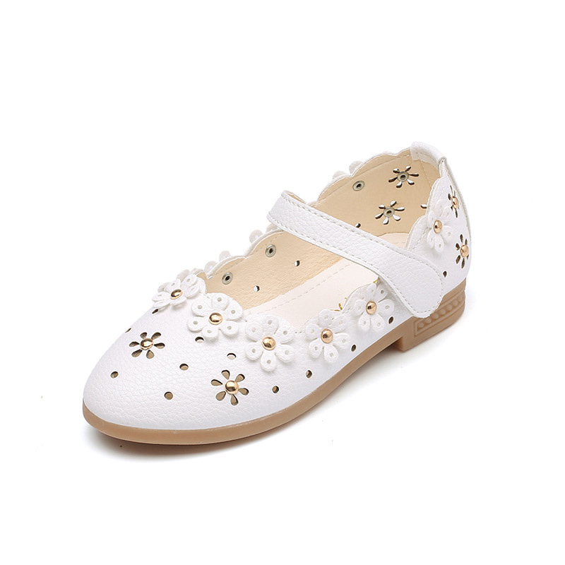 Direct Sale Kids Girls Buckle Straps Floral Sandals Summer Light Spring Artificial Leather Style Pictures Girl Shoes