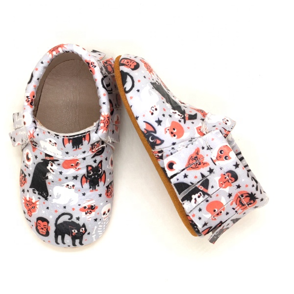 High quality brand new customized baby soft sole tassel leather shoes