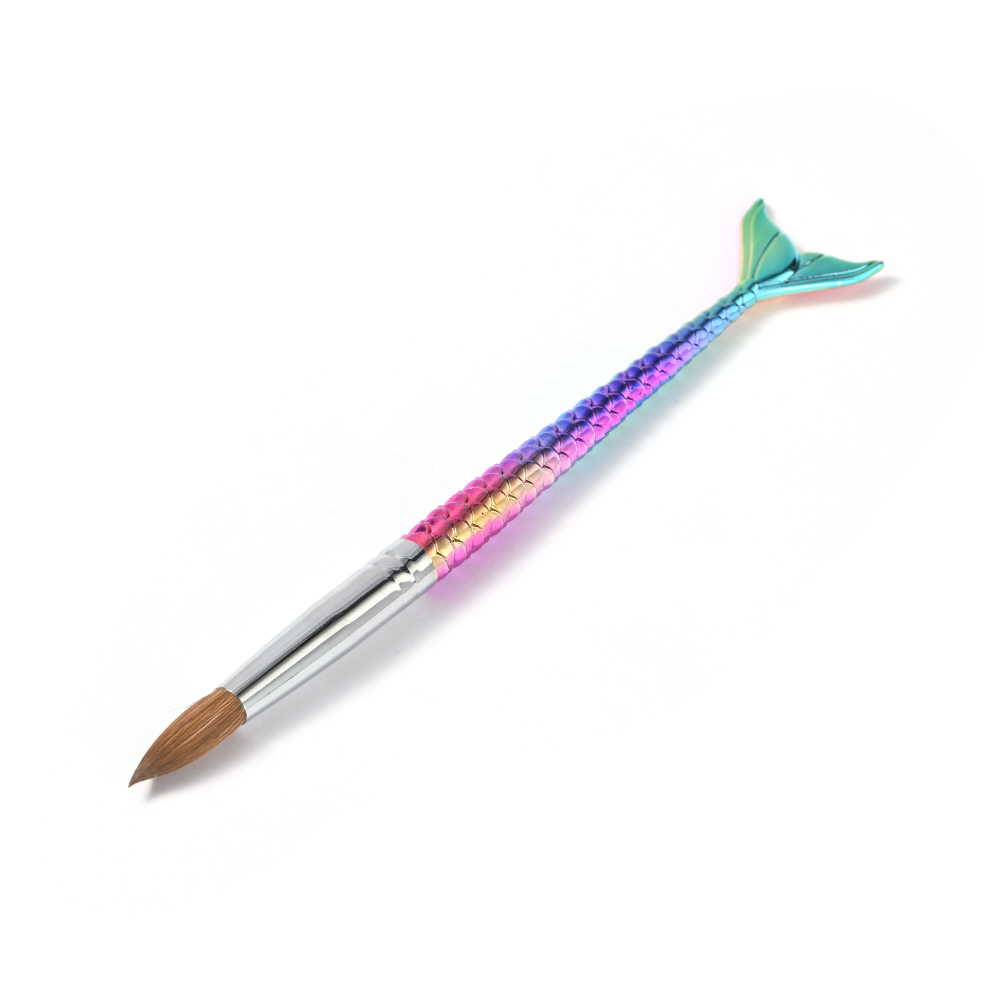 100% Kolinsky Acrylic Nail Brush Size 8 Mermaid Nail Art Brushes