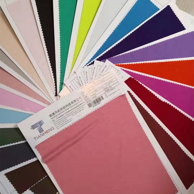 Oeko-tex Standard 100 high quality bamboo spandex jersey knit solid fabric custom color factory wholesale