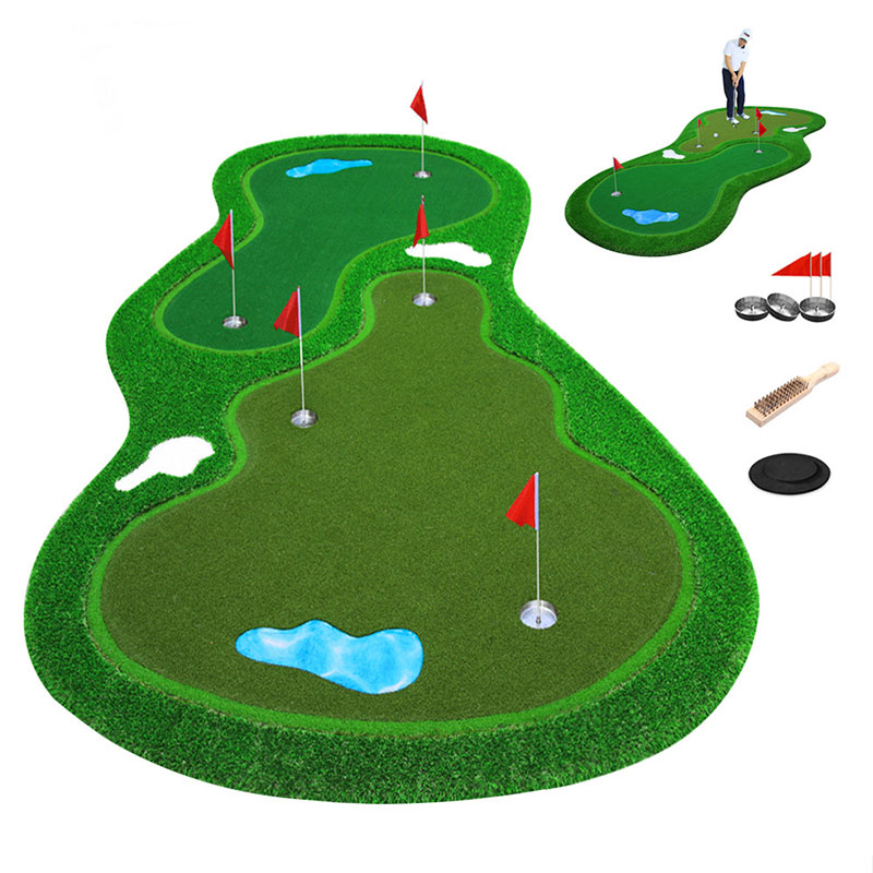 Indoor Commercial Practice Swing Training Hitting Golf Putting Mat Golf Cart Plastic Green Floor Driving Range