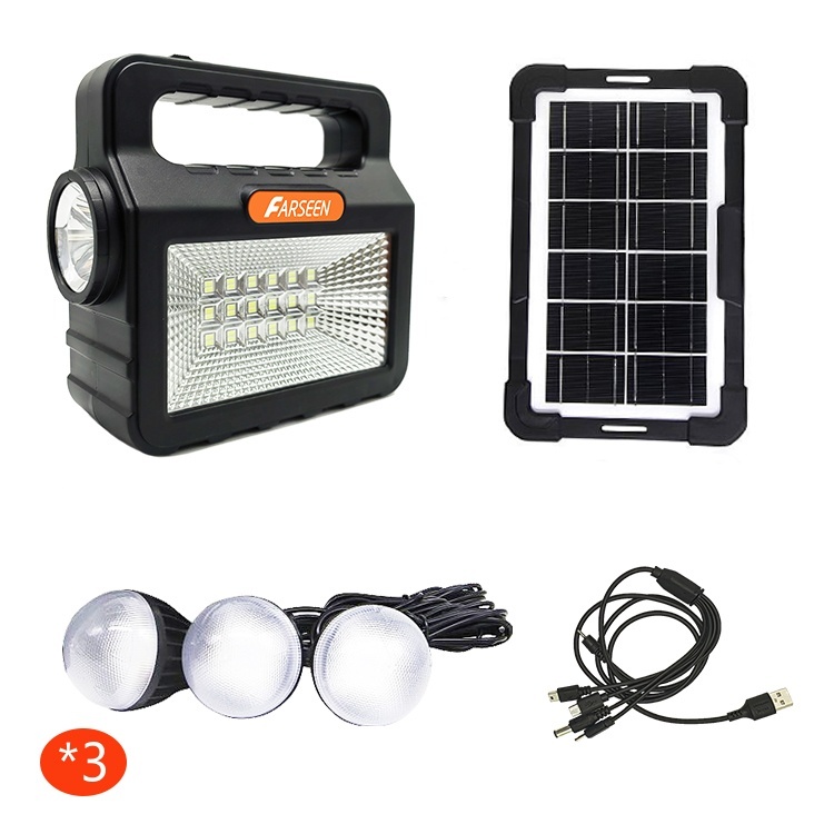 Solar System Lithium Batteries Energy mini solar system with camping flood light solar panel kit for home