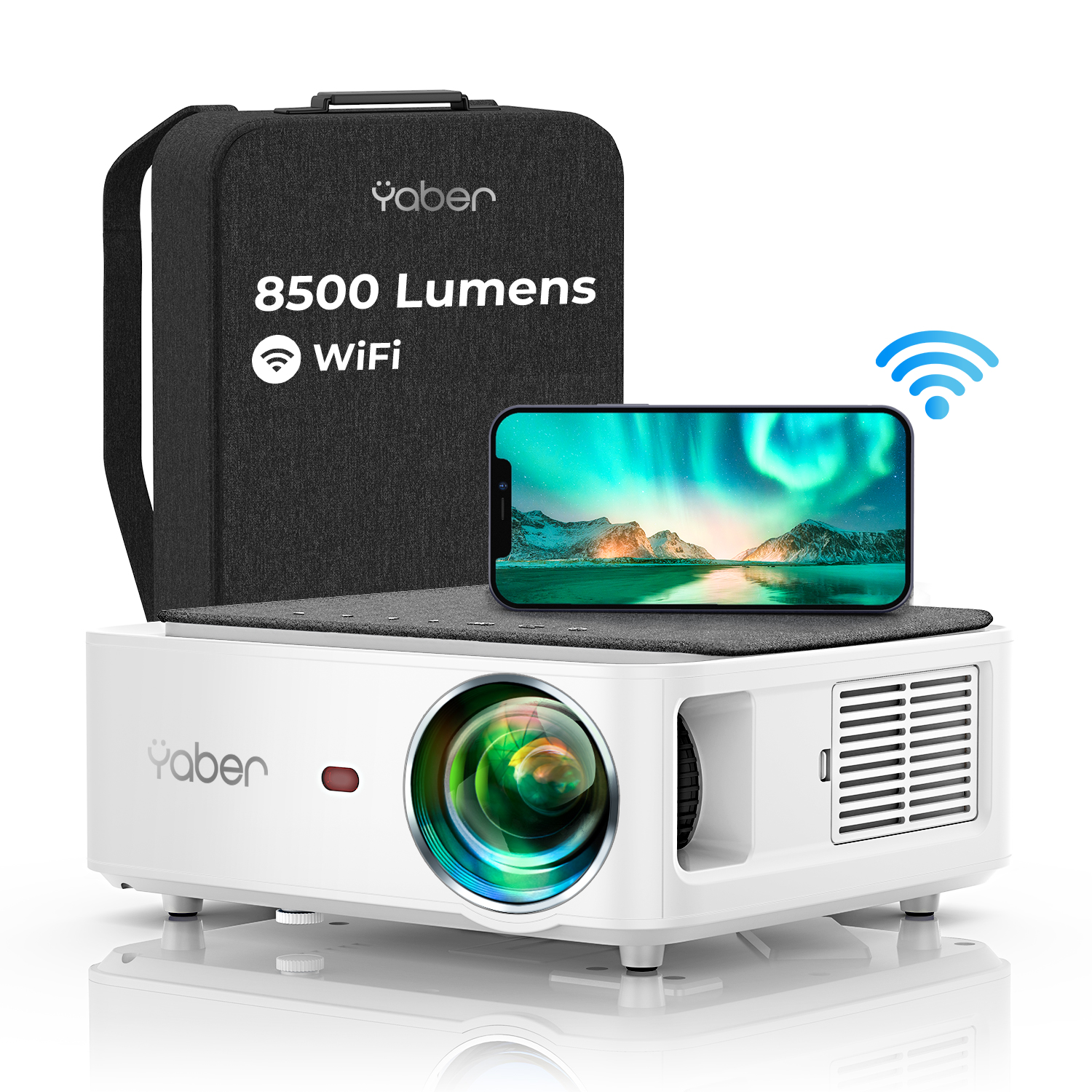 YABER V6 Wi-Fi проектор 8500L, обновленный Full HD оригинальный проектор 1920*1080P, 4P 4D Keystone, поддержка 4k Zoom 10000:1, Светодиодные проекторы