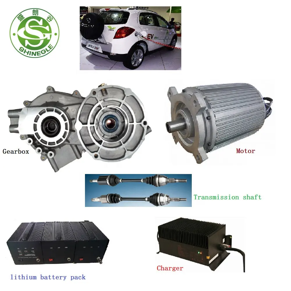 SHINEGLE 10kw 96v 15kw 30kw electric vehicle electric car conversion kit from petrol