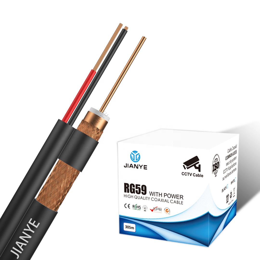 Коаксиальный кабель для камеры системы видеонаблюдения, RG59 + 2DC rg 59