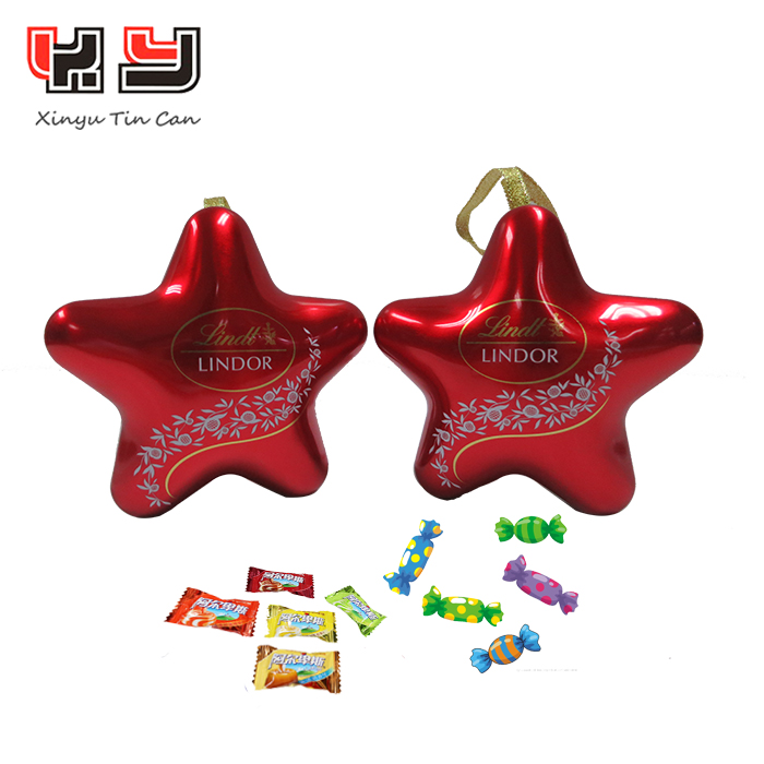 wholesale custom star shape empty candy metal tin scanted candle holder solid perfume tin can for wedding religious activities