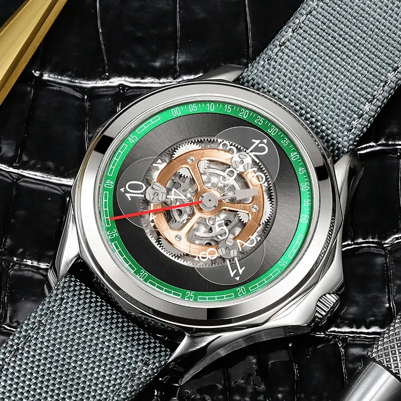 Unique Models Highly Customized Watch Making Design 3 Discs Wandering Hours Complication Mechanical Watch
