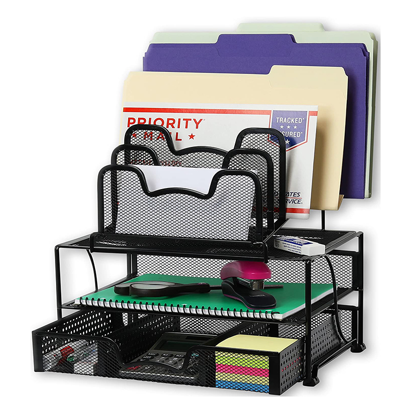hot sale black mesh desk organizer great to organizer ur document