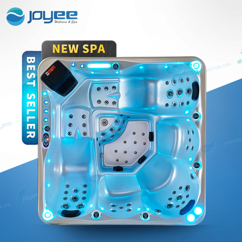 JOYEE OEM US acrylic balboa control 5 person garden Xmas spa bath hot spring hydro whirlpool luxury outdoor spa