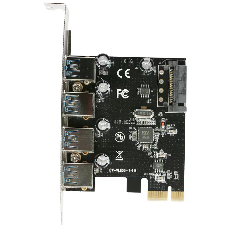 Высококачественный адаптер PCI-Express 3,0 X1 на 4 порта USB 3,0 PCI-e