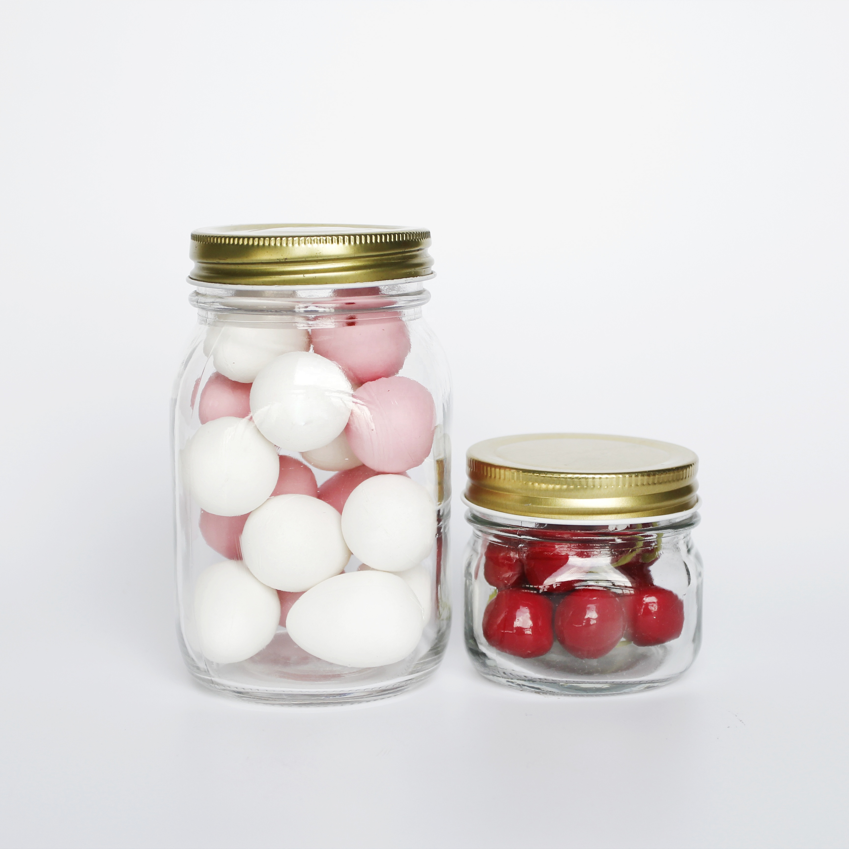 In Stock 250ml Mason Jar Round Glass Food Container Snacks Wholesale Manufacture
