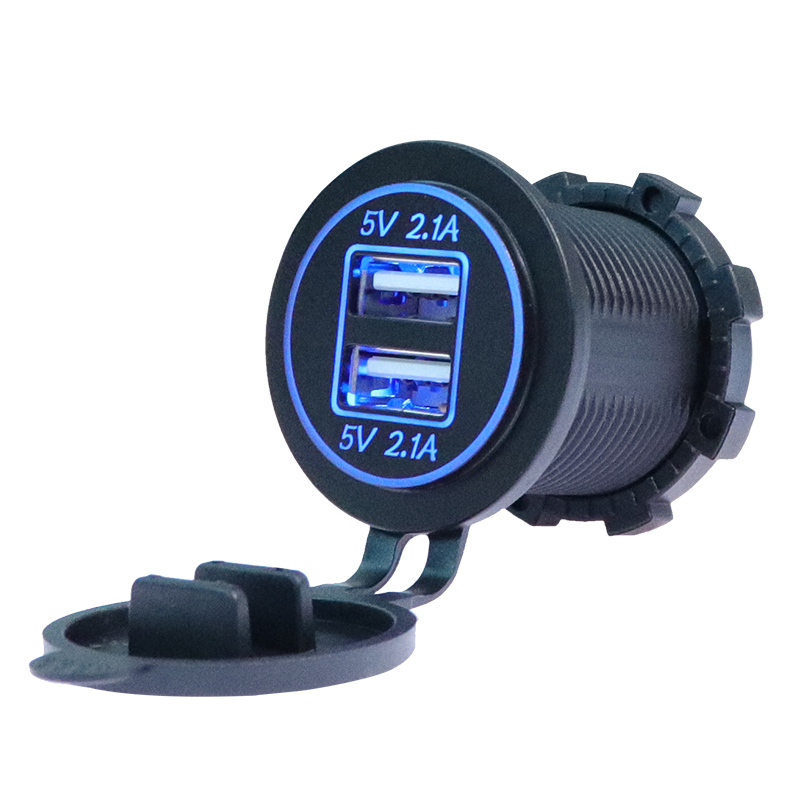 Цена по прейскуранту завода 12V 4.2A двойной USB мотоцикл автомобильное зарядное устройство для мобильного телефона розетка