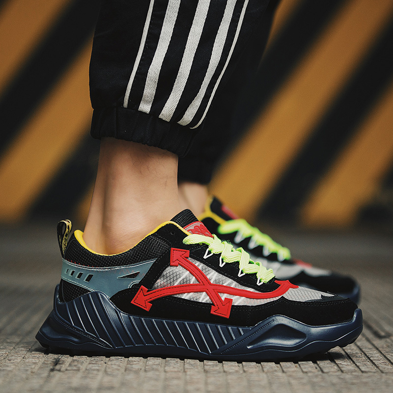 2019 New Style High Quality Athletic Sports Walking Shoes with Lace Up Chunky Sneakers for men