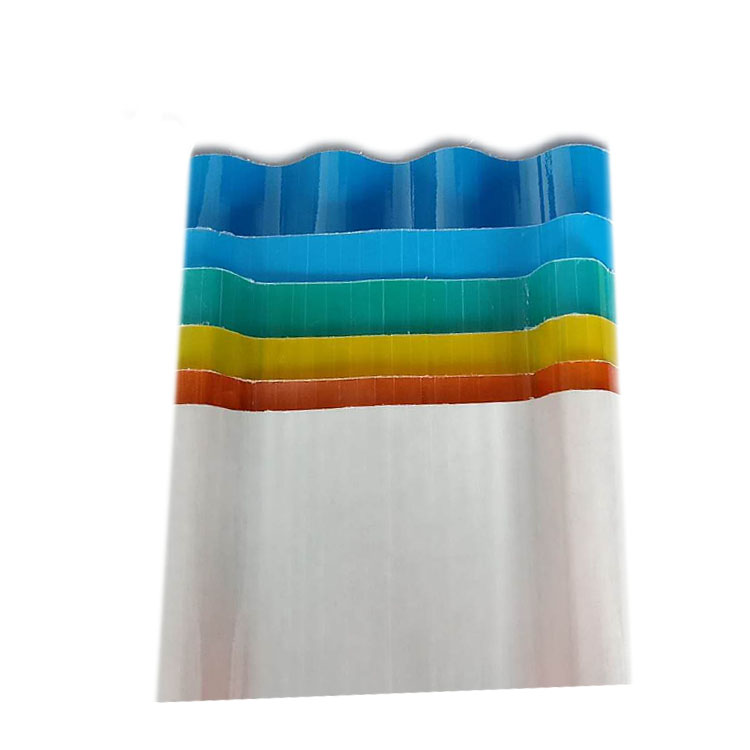 New product scratch resistant anti-corrosion flame retardant FRP Corrugated Plastic Roofing Sheet for rain shelter