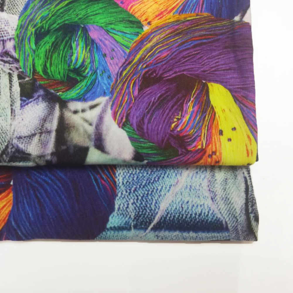 shaoxing textile china stock lot digital printing rayon spandex roll fabric for leggings
