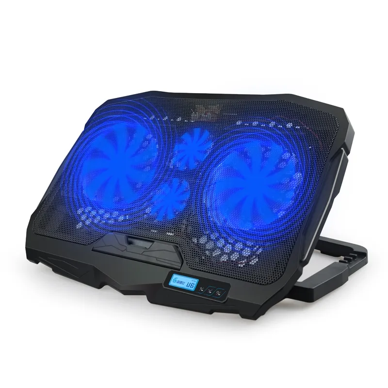 Heights Adjustment Laptop Cooling Pad 4 Fans Up to 17.3 Inch Notebook Cooler with 2 USB Ports
