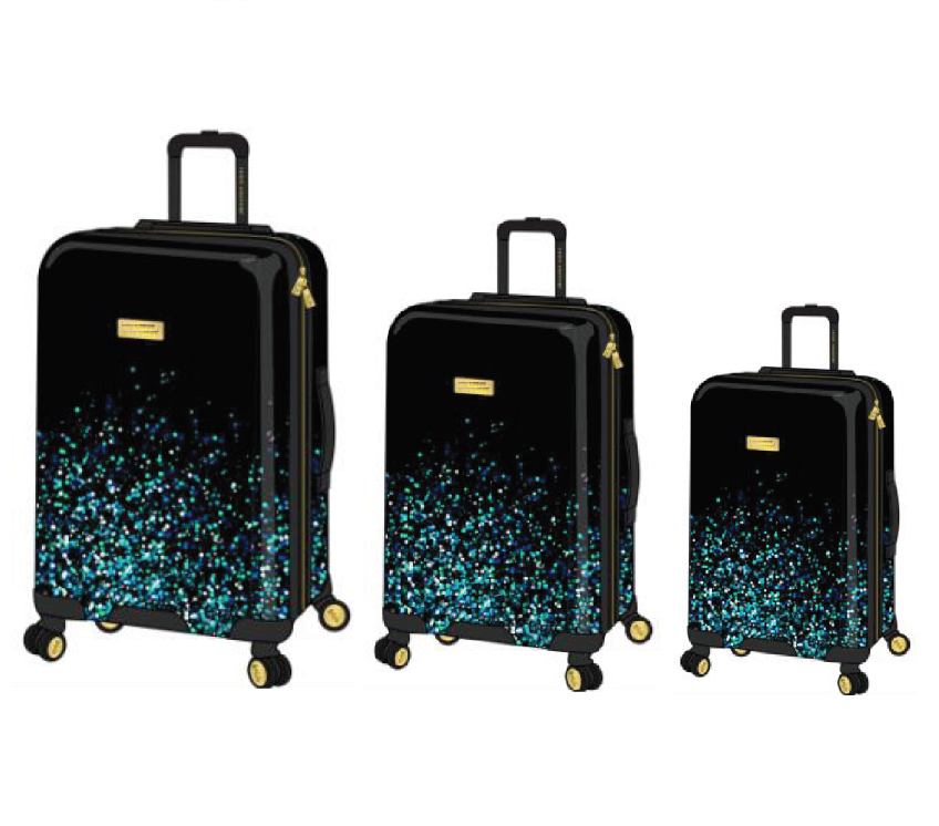 2020 HOT SALE COLORFUL 3PCS PLASTIC LUGGAGE SUITCASE LUGGAGE SET