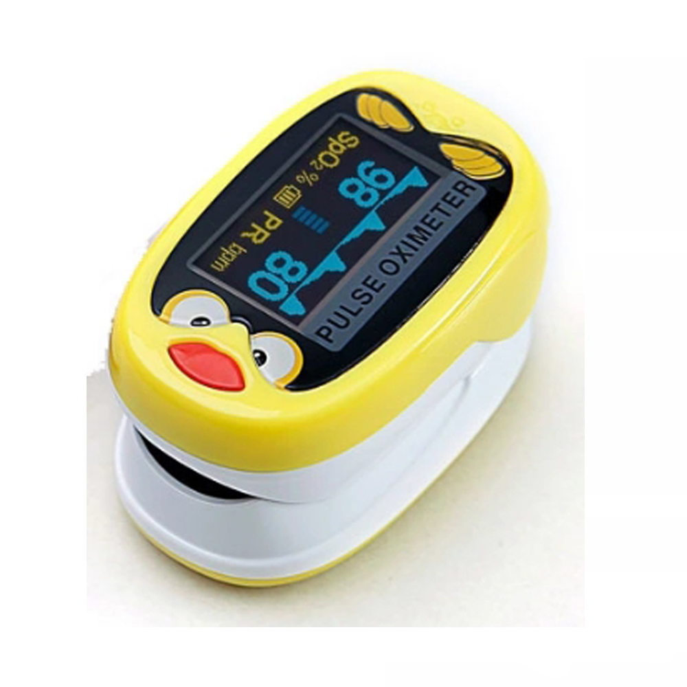 Stock for Kids 4 Color TFT Screen Pulse Oximeters Home Use Blood Oxygen Fingertip Oximeters Pulse Oximeters for Kids Children