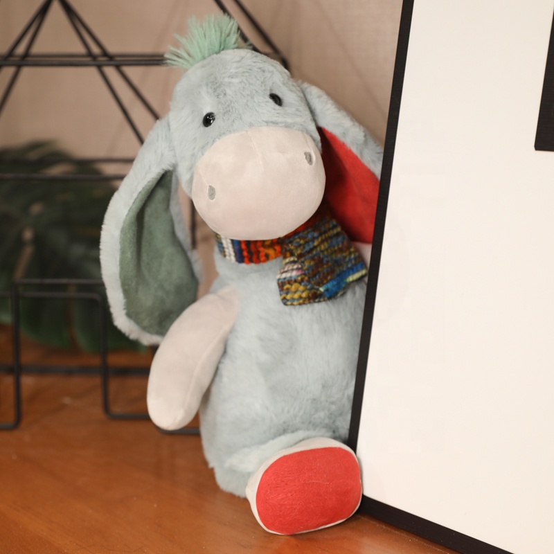 Wholesale Soft Stuffed Animal Toys Cute Donkey Plush Toy Skin-friendly Donkey Shaped Plush Pillow