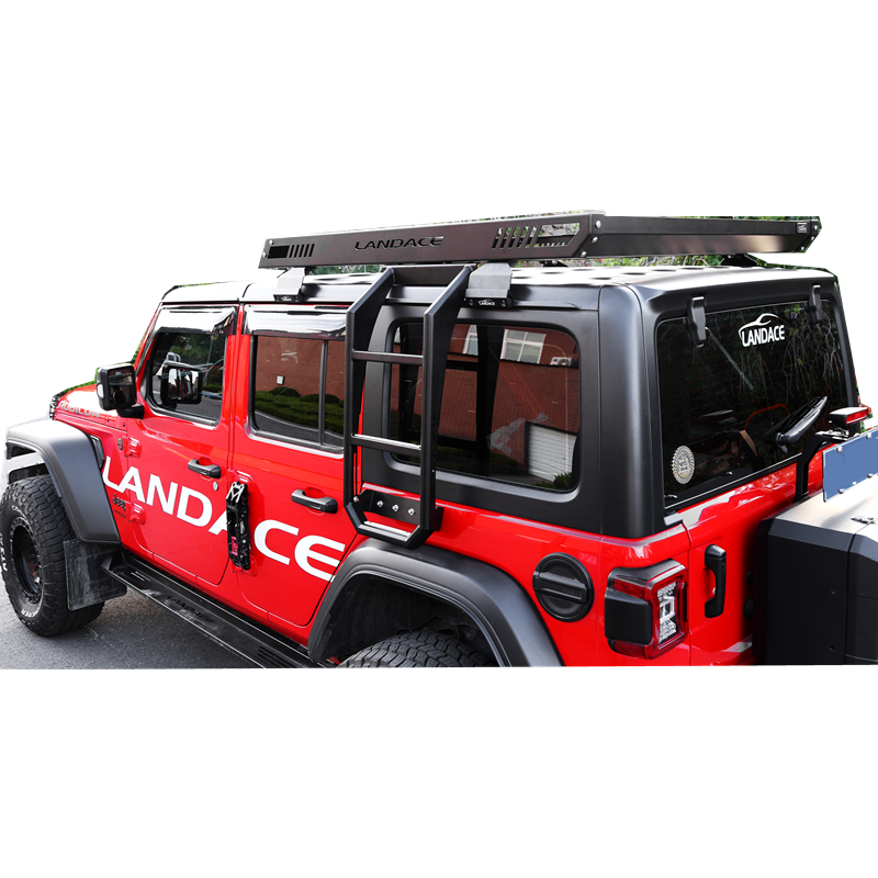 На заказ, Черное порошковое покрытие, Jeep Wrangler JL, кровельная платформа с боковой лестницей