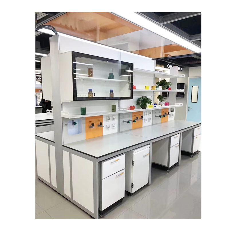 Lab steel and wood workbench chemical resistant work table work bench