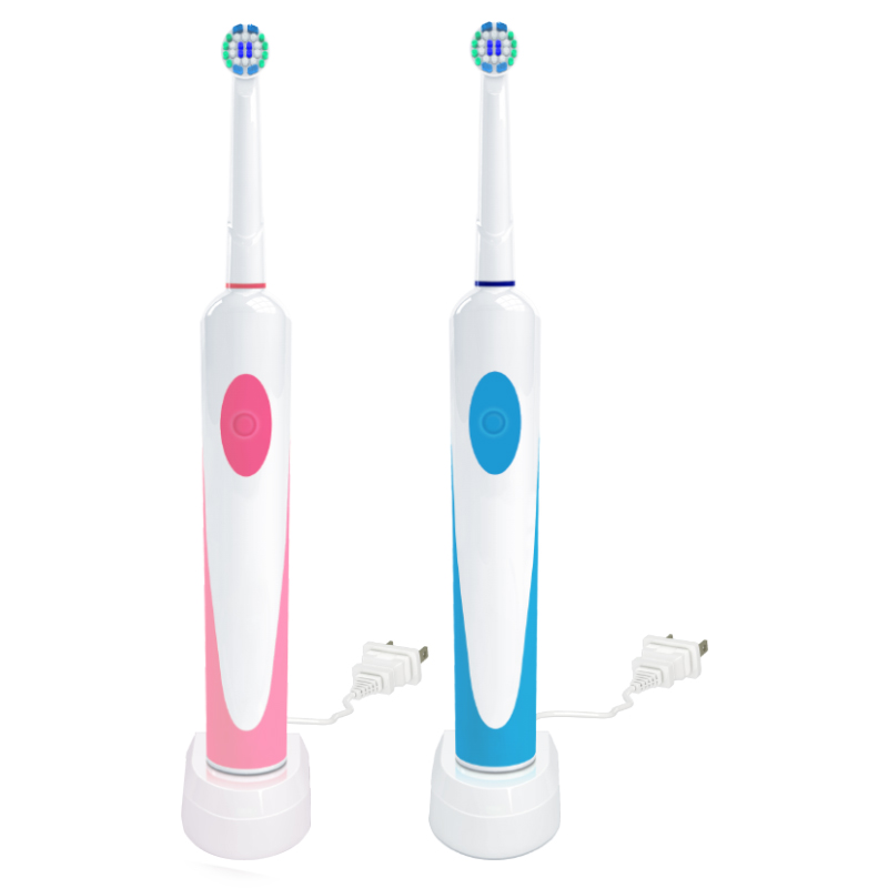 Hot Selling Deep Clean Inductive Charging Teeth Whitening Adults Rotatory Electric Toothbrush with 2 Replacement Heads
