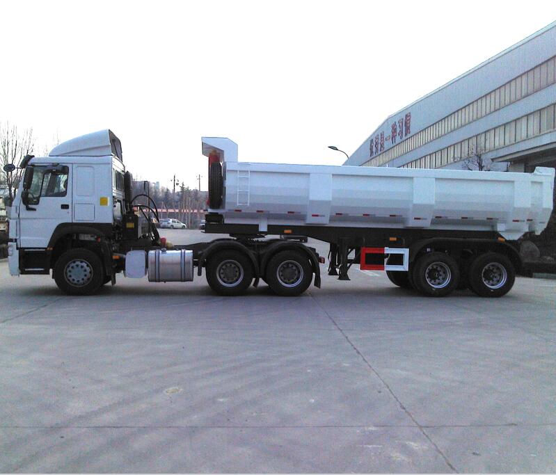 dump semi trailer 3 axles sand stone 5 0tons cargo transport high quality rear dump trailer
