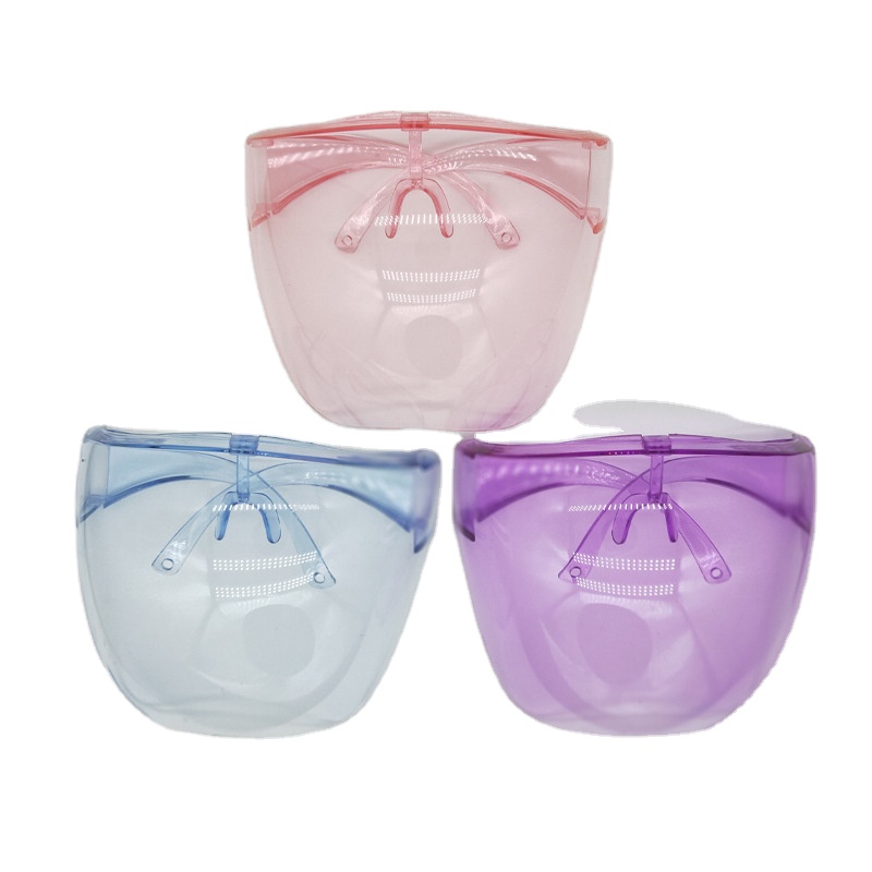 Children Anti fog Eco-friendly Durable Transparent colorful clear Face Shield Reusable for Deaf Mute Lip Read