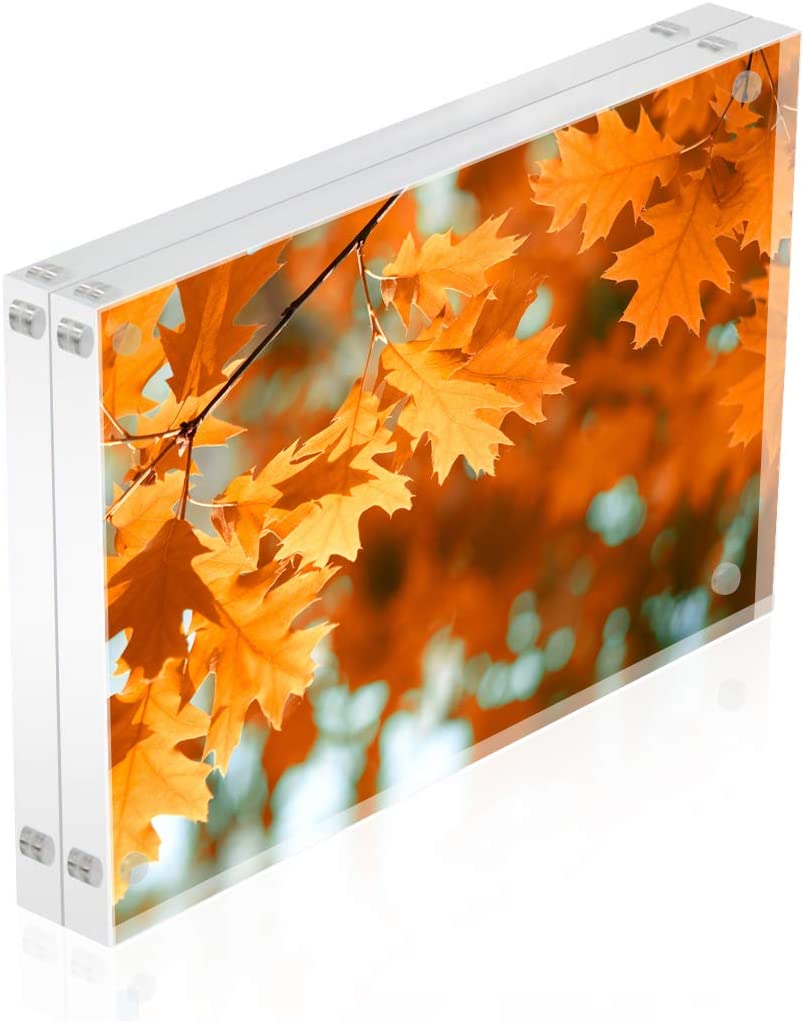 Clear Freestanding Double Sided Photo Frames Desktop Display Acrylic Picture Frame