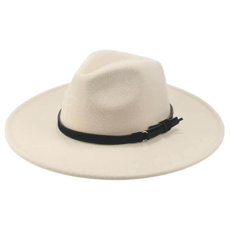 Fedora Hats Big Brim 9.5cm Solid Belt Band Women Men Hats Dress Formal Casual Outdoor Gentlemen Panamas Camel Yellow Felted Hats