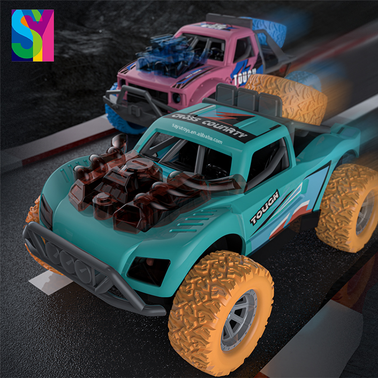 SY New Products For 2021 Children Four-Wheel-Drive off-Road Inertia Vehicle Anti-Shatterproof Friction Truck Friction Car Toy