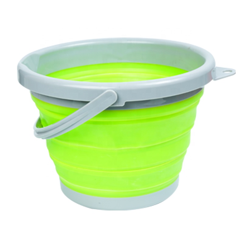 Portable Retractable Outdoor Water Storage Plastic Bucket Folding Foldable Collapsible Silicone Bucket