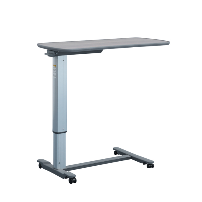 hospital furniture Mobile laminated wood Height Adjustable Over Bed Table
