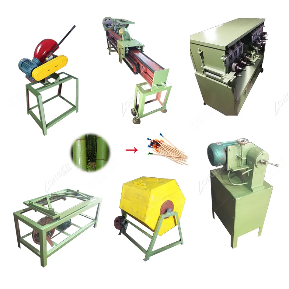 Bamboo Toothpick Production Line Machine Bamboo Toothpick Maker Line Machinery Bamboo Toothpick Forming and Making Machine