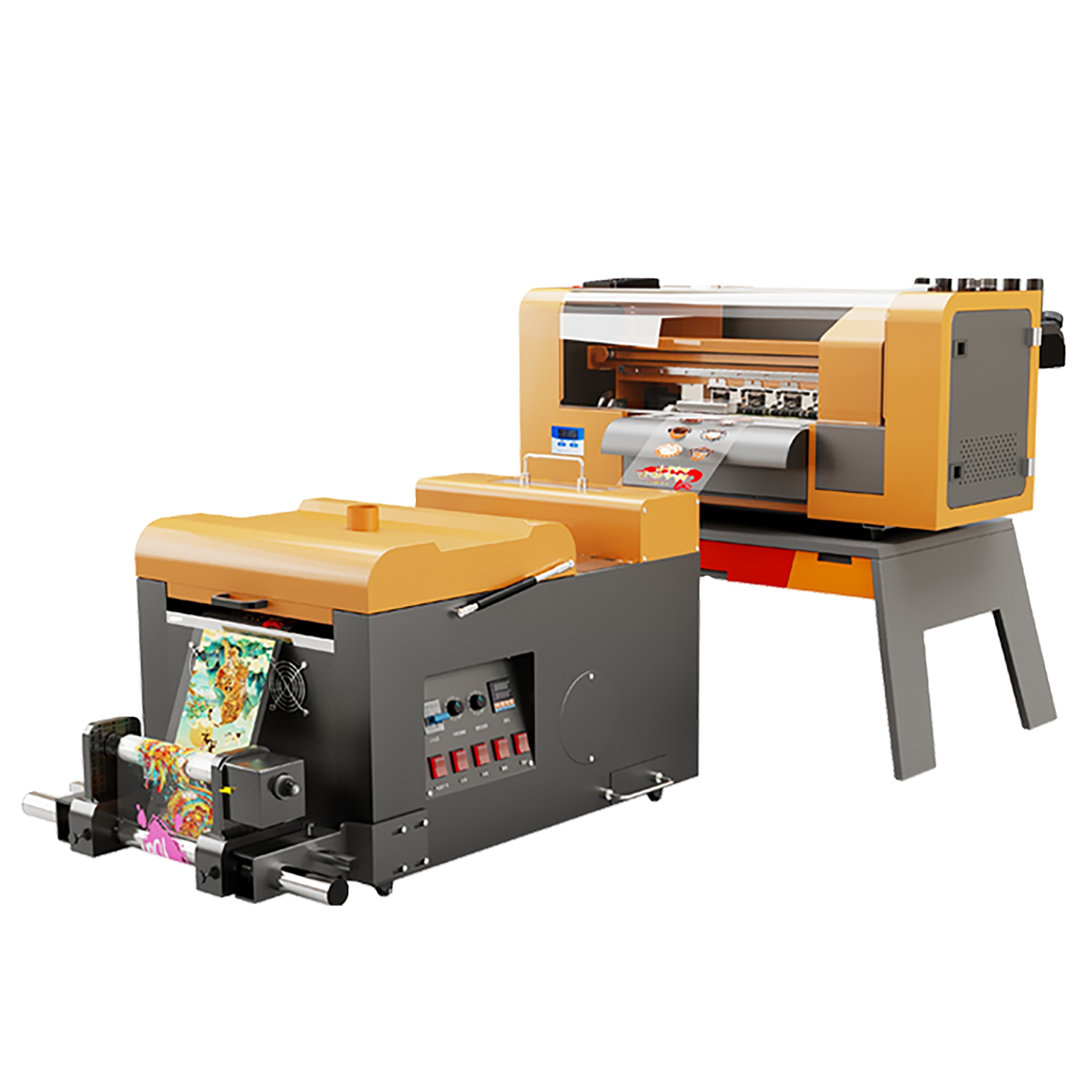 White Ink Direct To Film Printer Plastisol offset heat transfer inkjet Printing Machine XP600 DTF Printer With Shaker and Dryer
