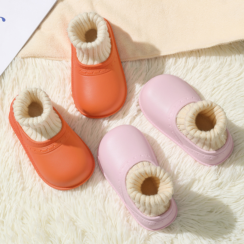 winter autumn children kids girls boys colorful cotton fabric indoor slipper shoes