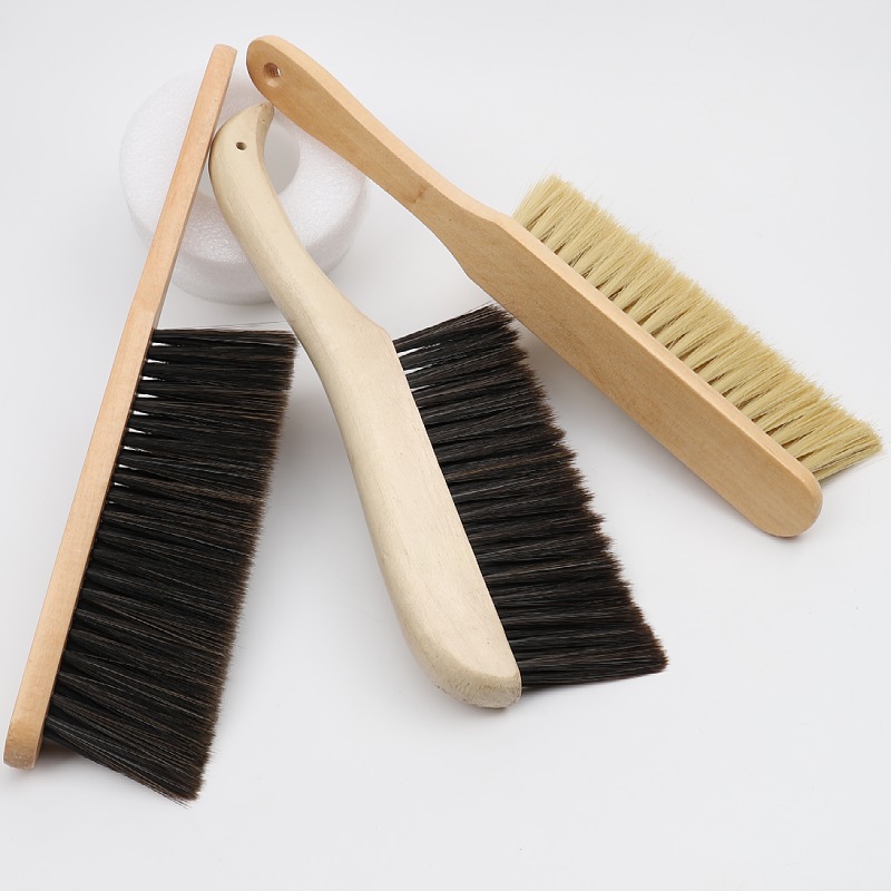 Hand Broom Cleaning Brushes-Soft Bristles Dusting Brush for Cleaning Car/Bed/Couch/Draft/Garden/Furniture/Clothes,Wooden Handle