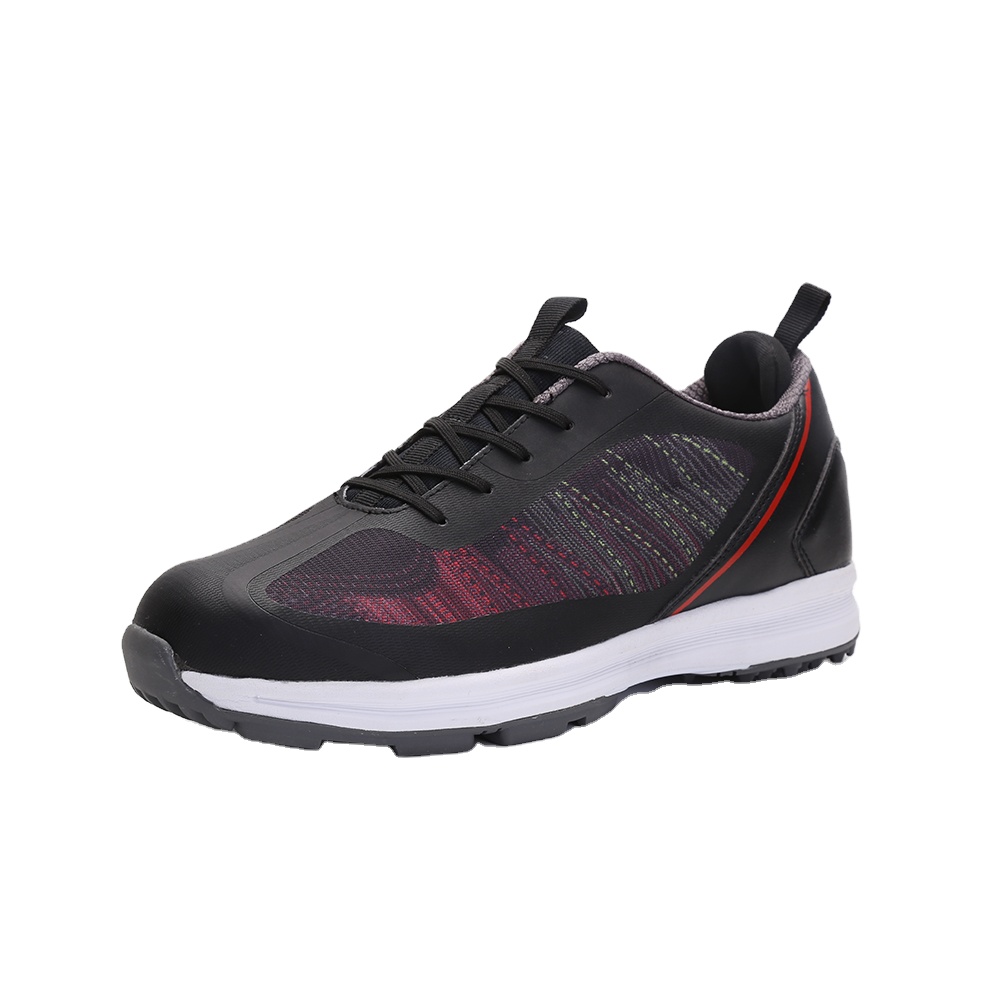 Custom oem sport cheap leather rubber spike golf shoes for men