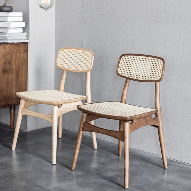 cafe restaurant hotel home dining room wooden rattan dining chairs