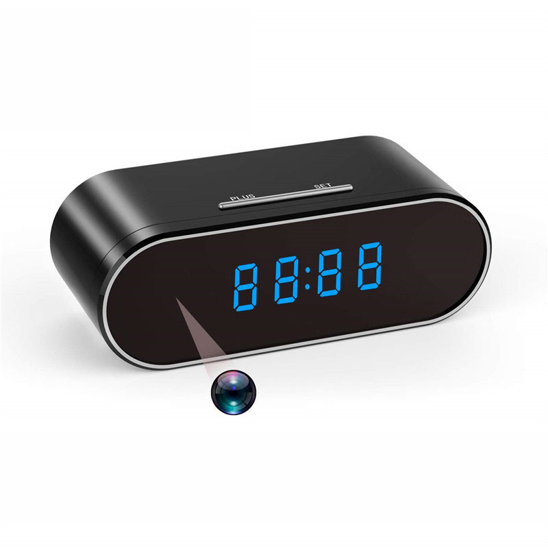 WiFi Table Clock Mini Camera Hidden 1080P HD IP P2P DVR Camcorder Alarm Set Night Vision Motion Sensor Remote Monitor Cam