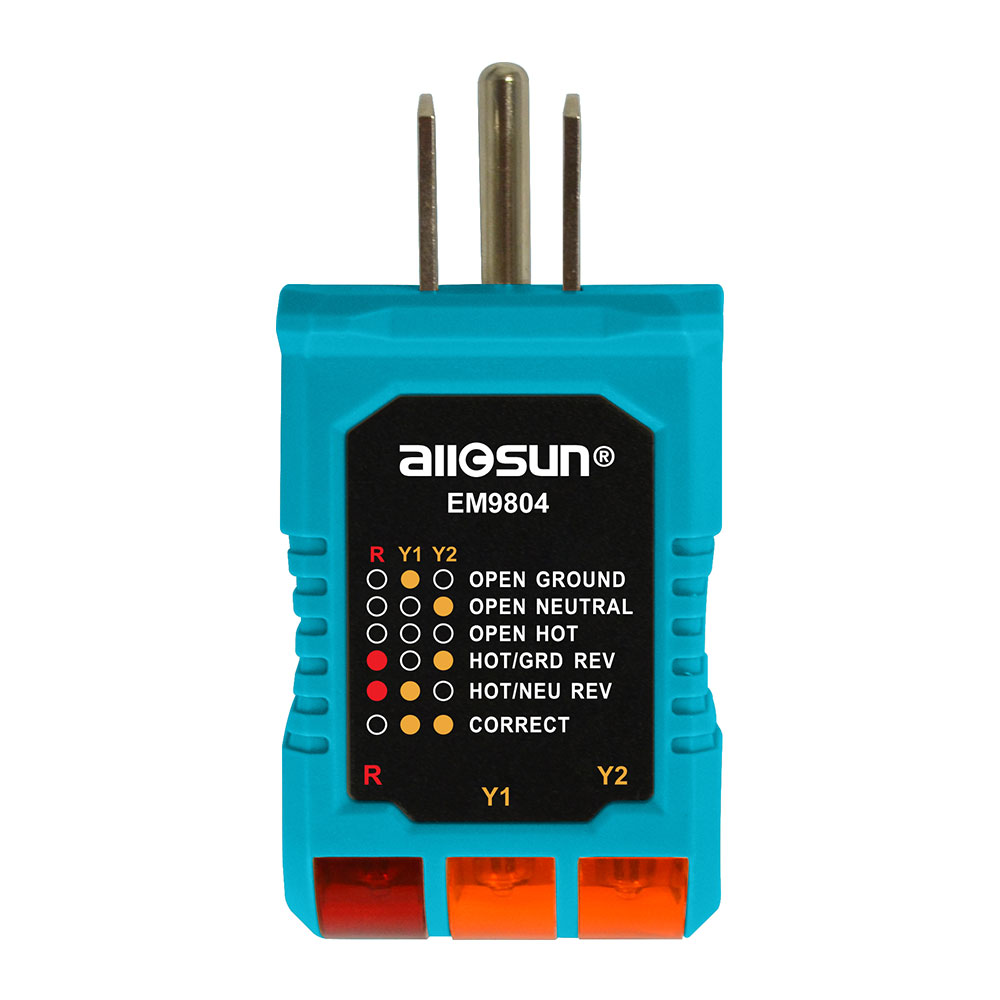 Allsun EM9804 УЗО прибор для проверки патронов для обнаружения дефектных проводки в 3-жильный штепсельные розетки