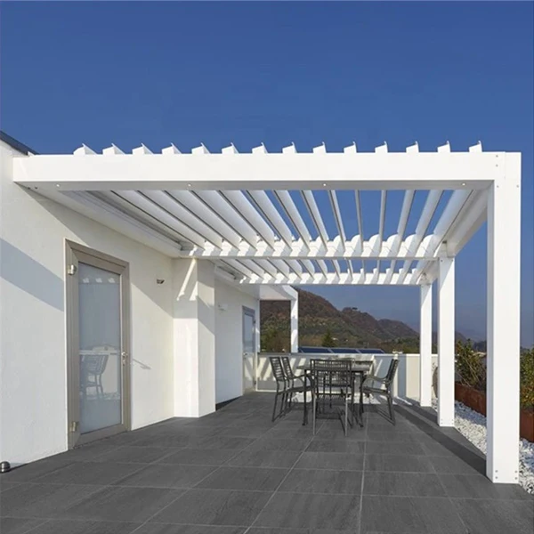TOMA automatic shutter louver roof aluminum for garden gazebo louvered shuttered roof system