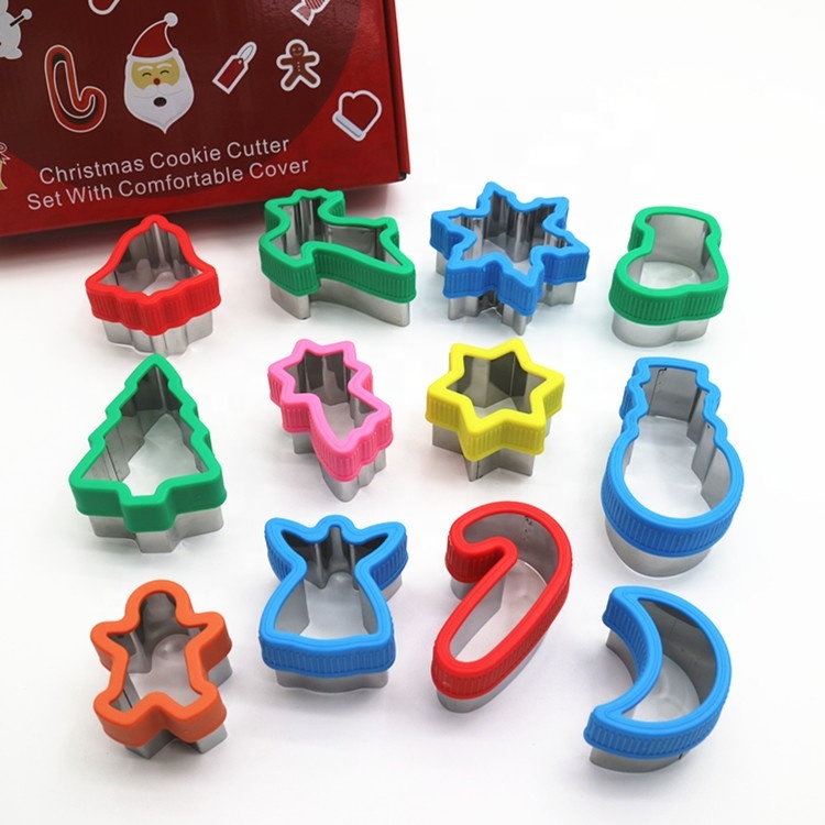 Different Shape Cookie Mold Moon Star Socks Snowflake Christmas Shapes Biscuit Cookie Set