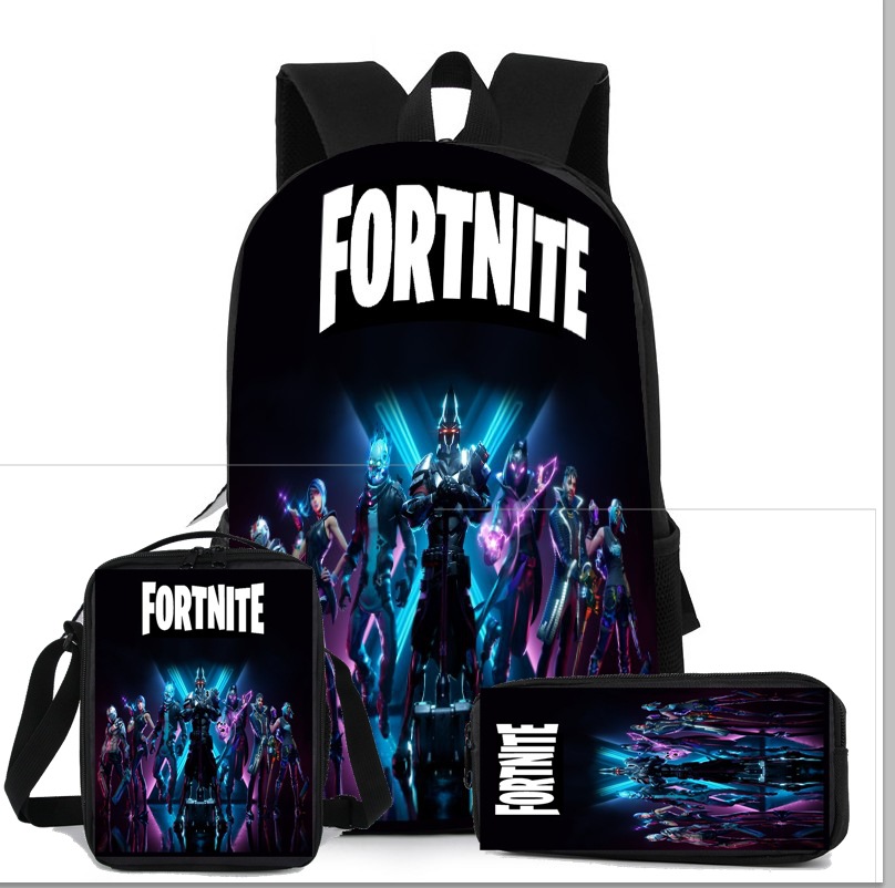 Оптовая продажа на заказ Fornite рюкзак из трех частей Новый дизайн сумки для книг Модный Красочный светящийся компьютерный рюкзак дорожный рюкзак