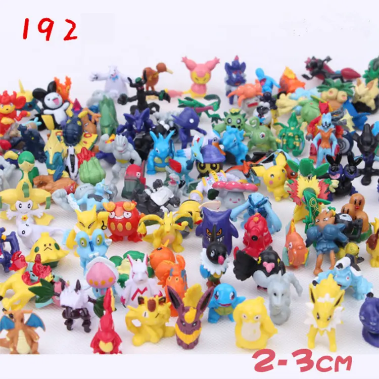 192 Models Good Quality 2-3cm Mini Child Toy Action Figure poke mon go for Kids