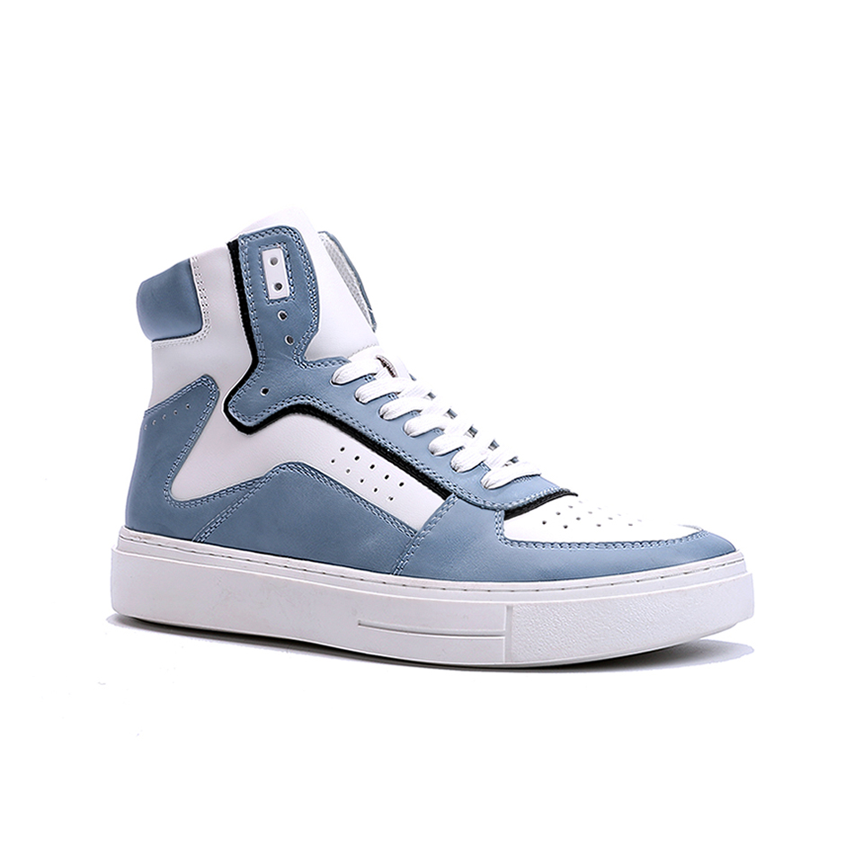 Custom Original Casual Mens High Top Lgenuine Eather Sneakers Shoes