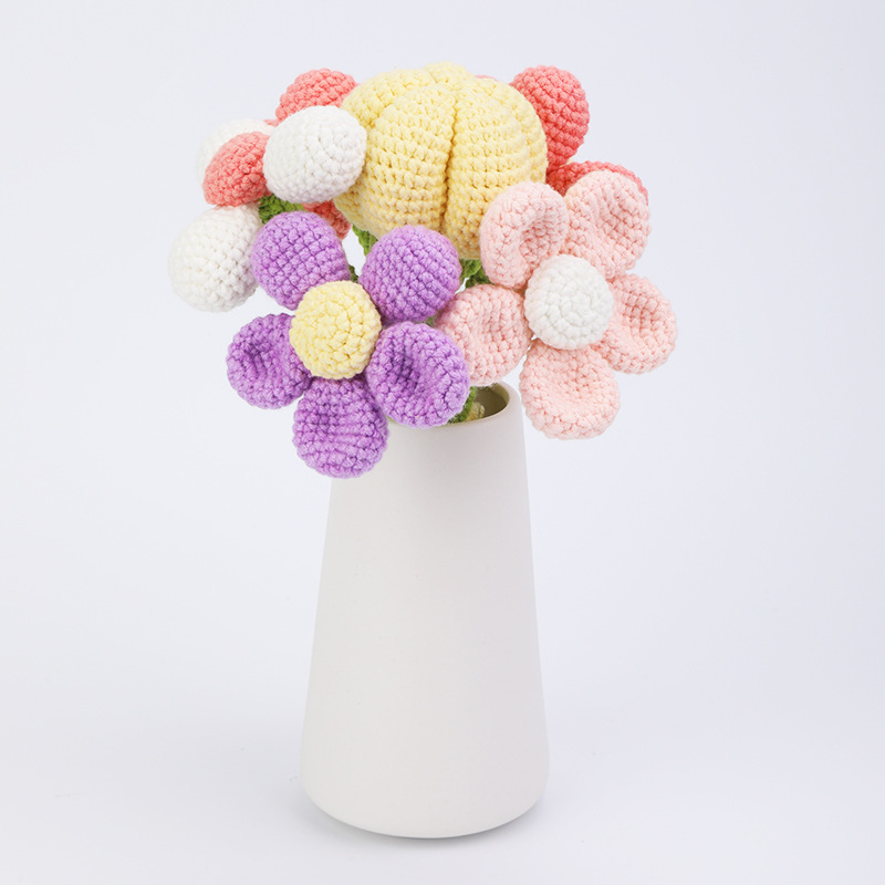 Unfinished products Balloon Confession Bouquet Crochet Material Kit Handmade DIY crochet bouquet
