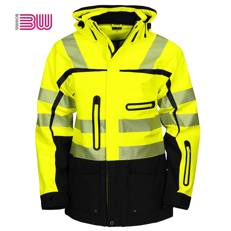 Светоотражающие безопасности трафик флуоресцентный Hi Vis высокая видимость виз спецодежды Рабочая куртка